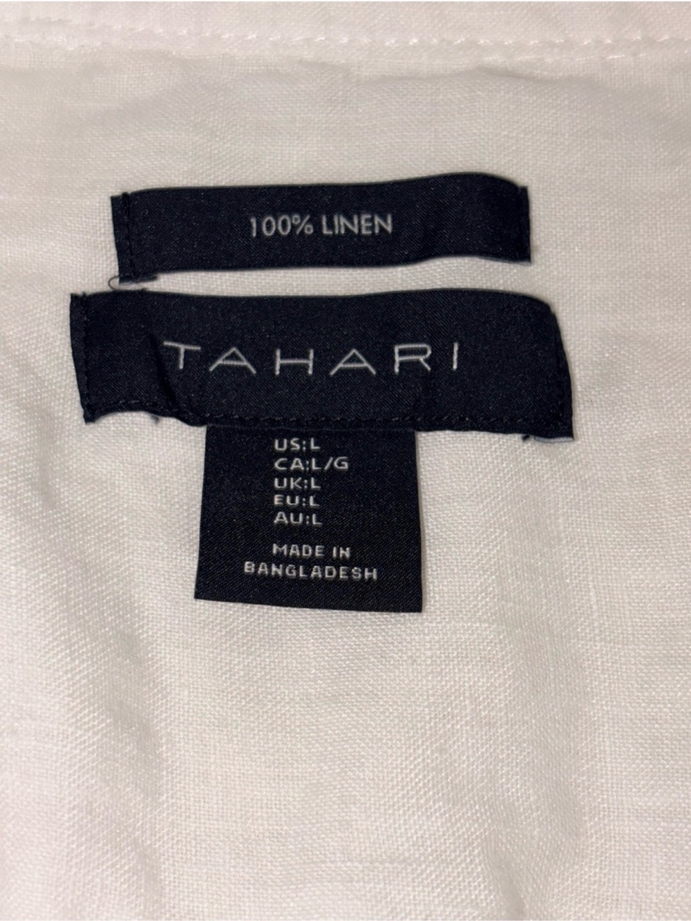Tahari 100% Linen White Button-Down
Chest 40
Length 24
Sleeves 23 - Picture 3 of 6